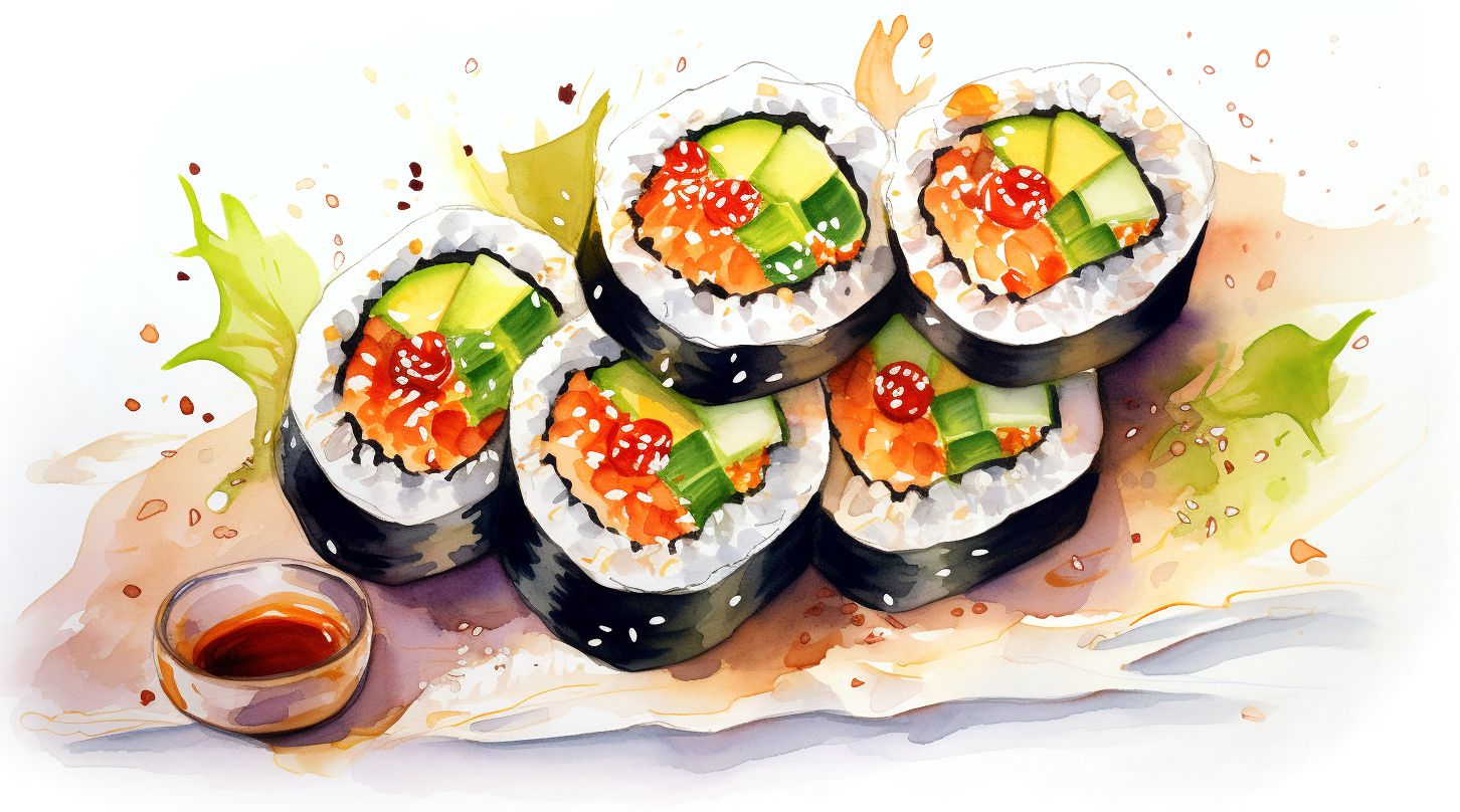 vegan sushi plate2
