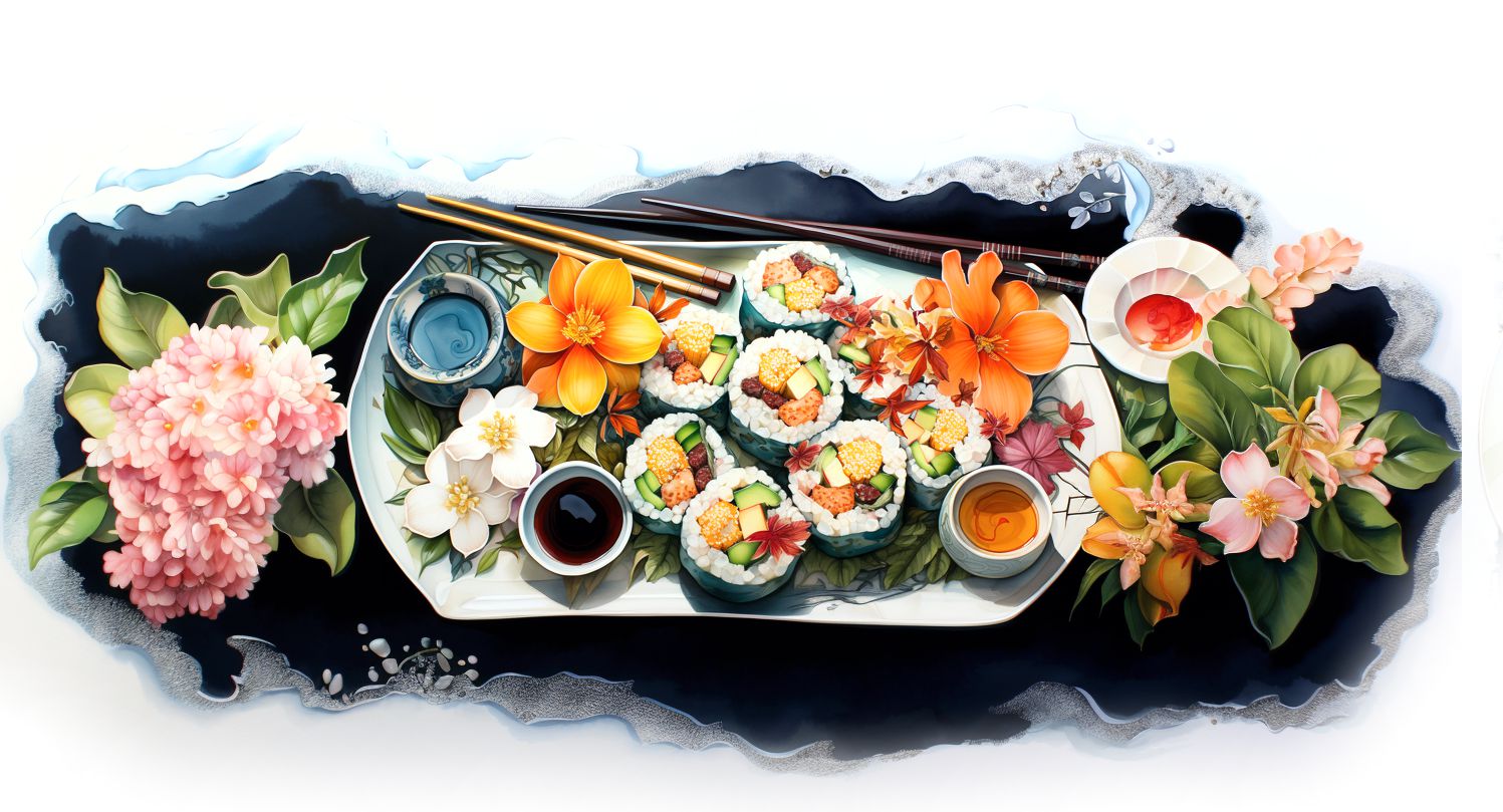 pretty sushi table