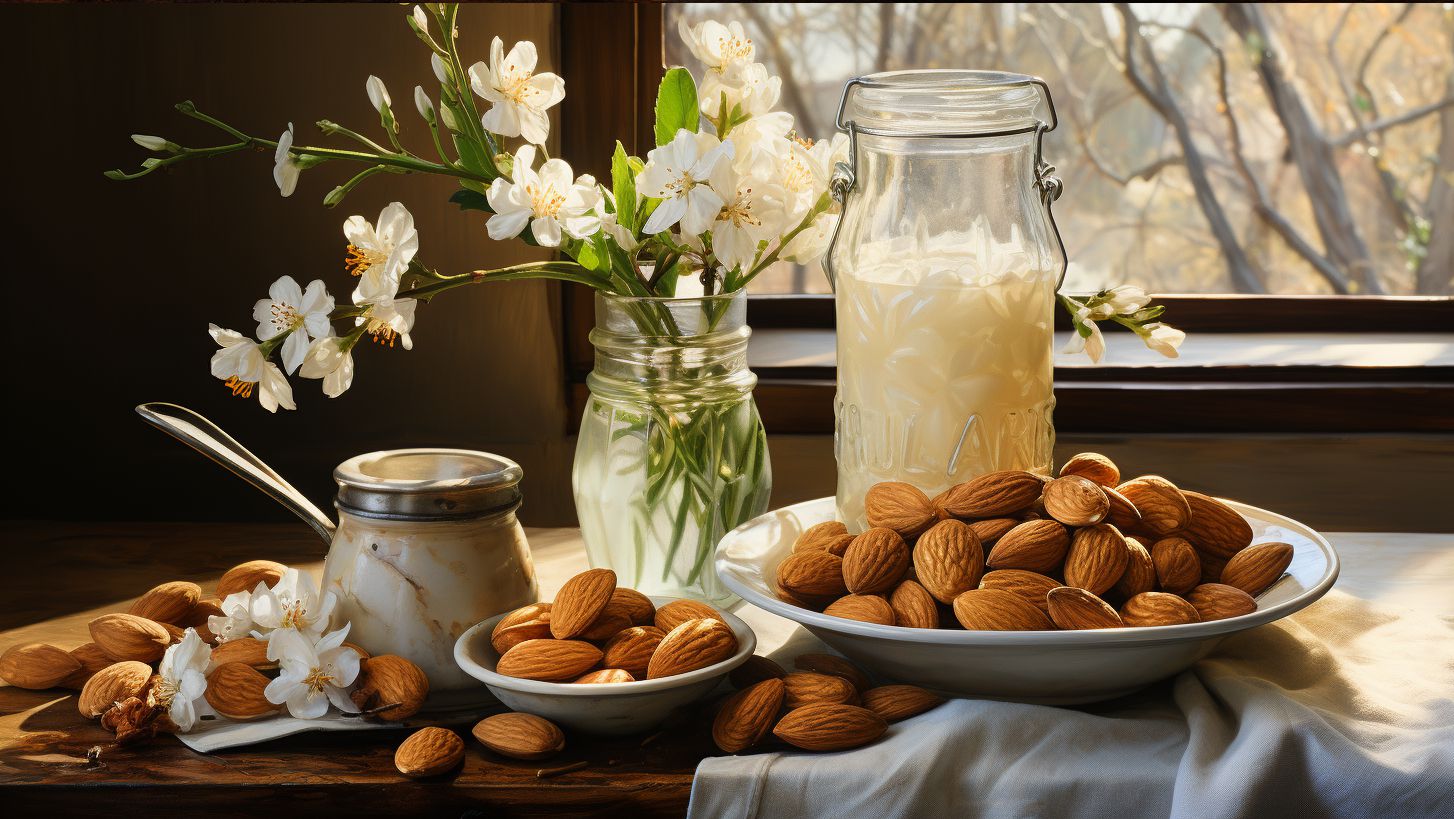 almond milk jar