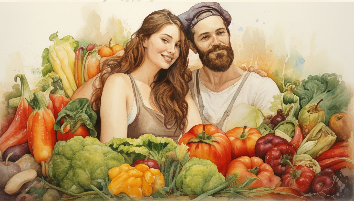 american vegetarian couple