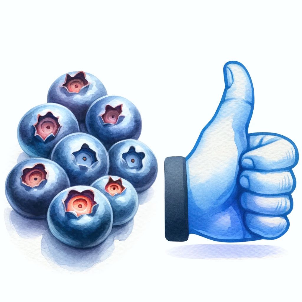 blue berry thumbs up