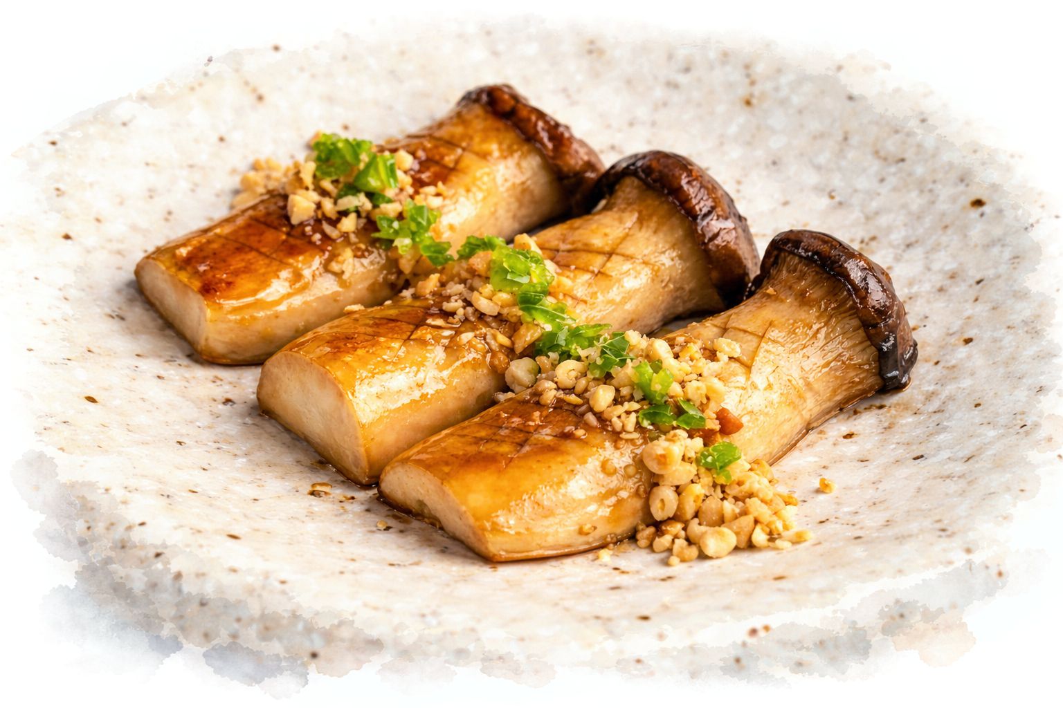 cogumelos prato comida de templo coreana