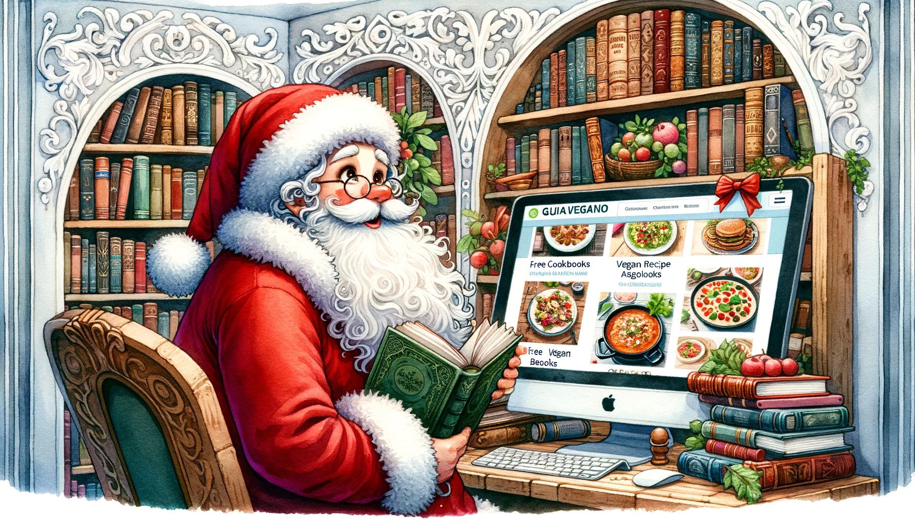 papai noel fazendo download de receitas veganas