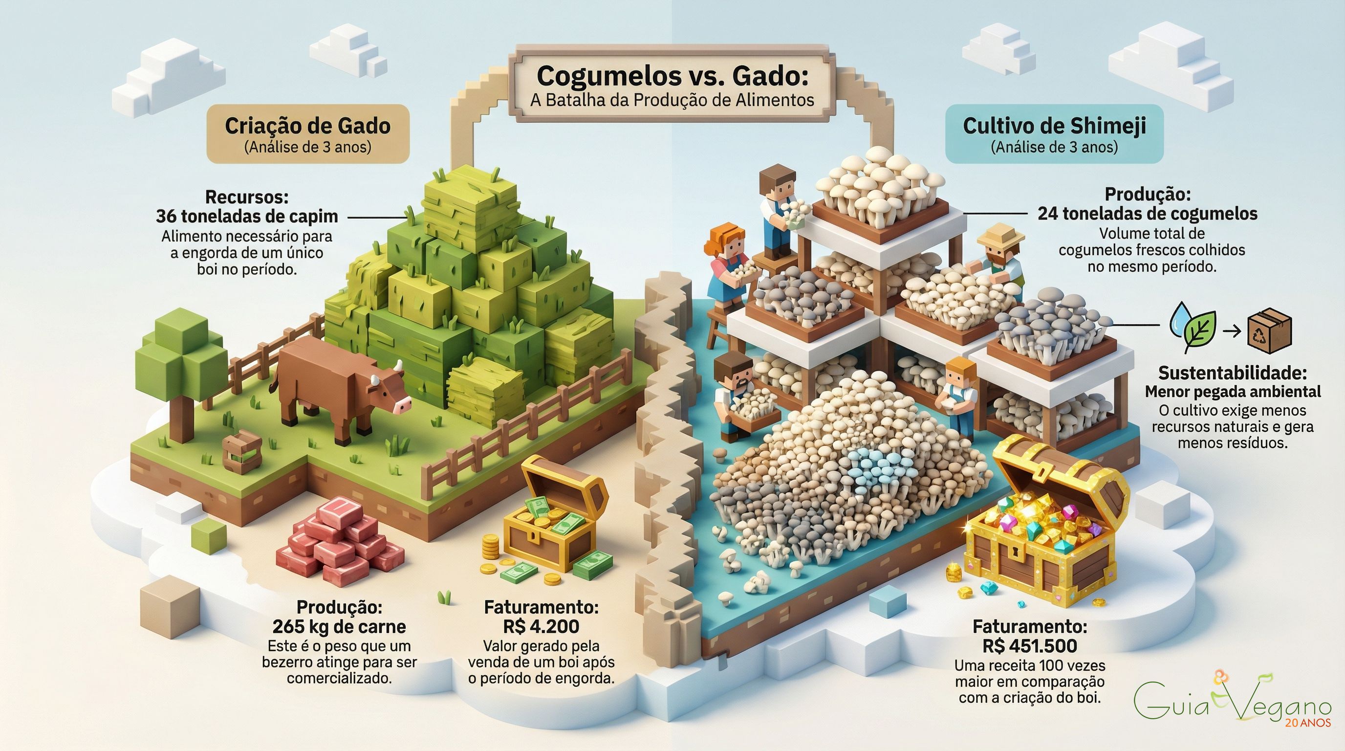 infográfico cogumelos x gado