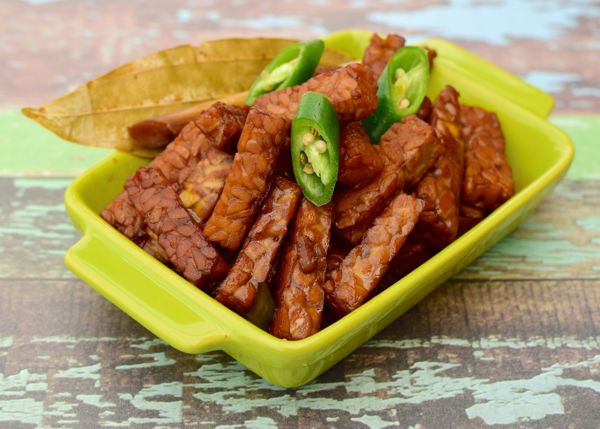 tiras de tempeh