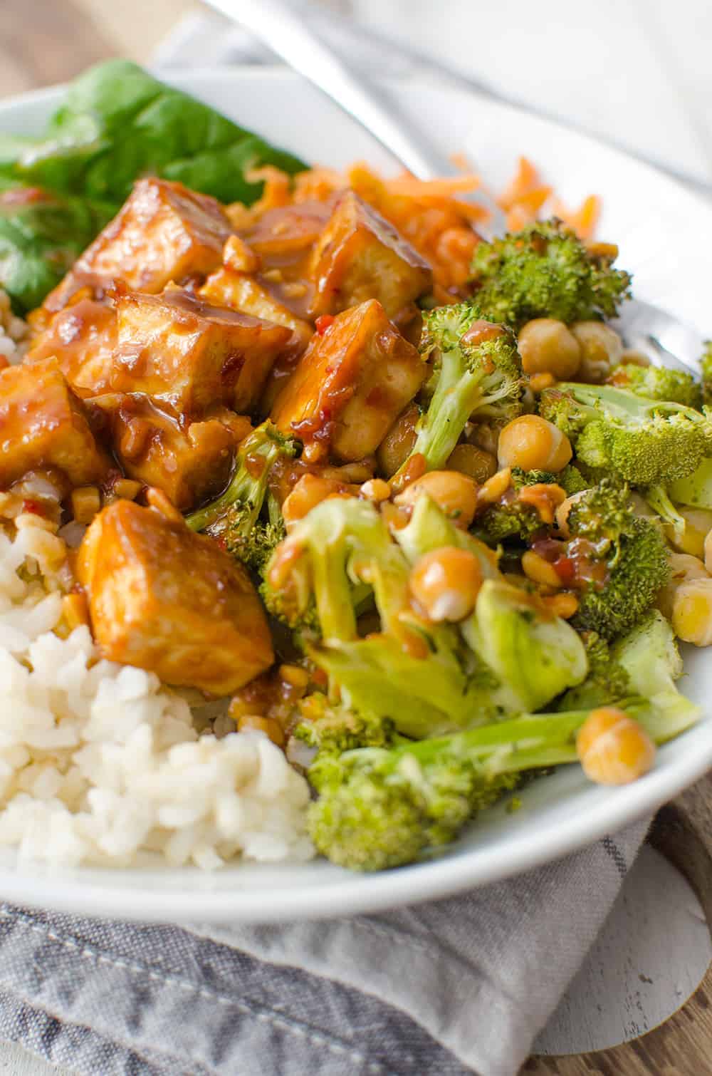 Peanut Tofu Buddha Bowl