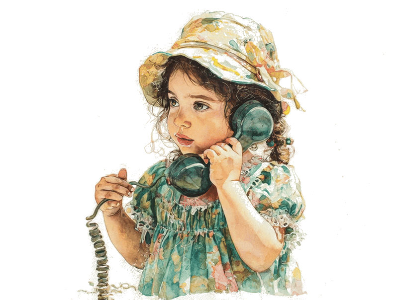 menina ao telefone animada