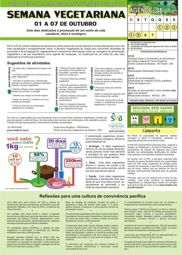 Cartaz da Semana Vegetariana em Brasilia