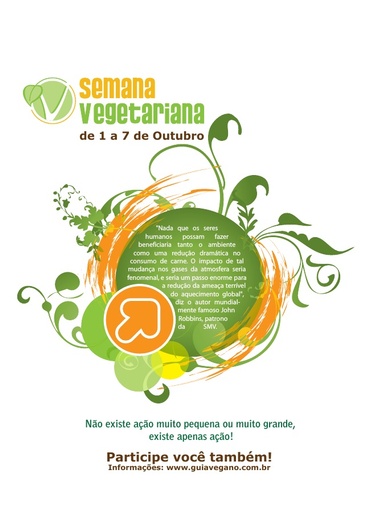 Cartaz grunge Semana Vegetariana